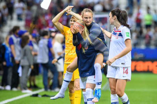 Goalkeeper Ingrid Hjelmseth, Caroline Graham Hansen,