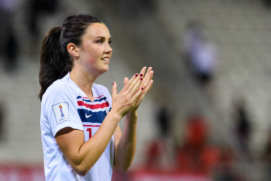Ingrid Syrstad Engen of Norway celebrates