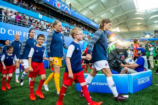 Ingrid Moe Wold, goalkeeper Ingrid Hjelmseth and Maren