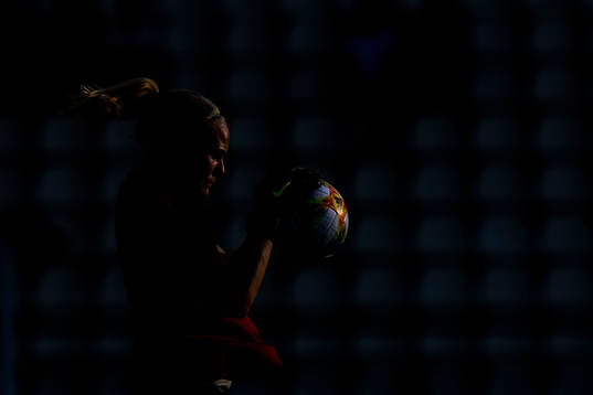 Goalkeeper Ingrid Hjelmseth of Norway