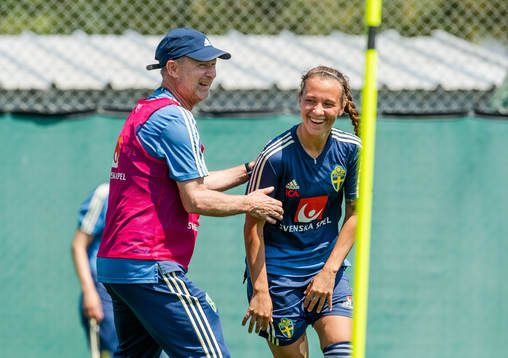 Peter Gerhardsson, Head coach and Julia Zigiotti Olme of