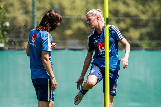 Olivia Schough of Sweden in pain