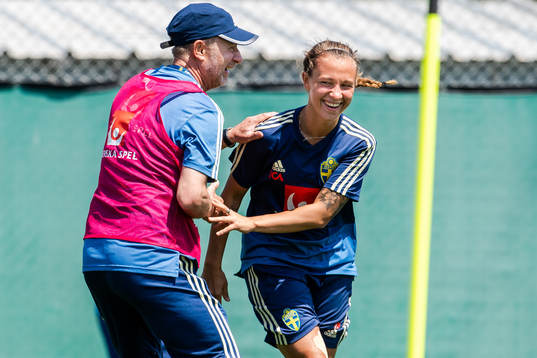 Peter Gerhardsson, Head coach and Julia Zigiotti Olme of