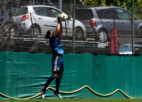 Goalkeeper Zecira Musovic of Sweden