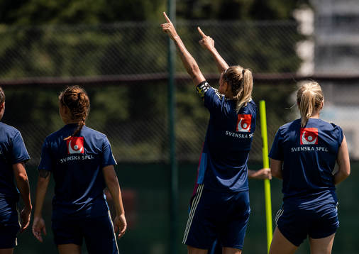 Amanda Ilestedt of Sweden celebrates