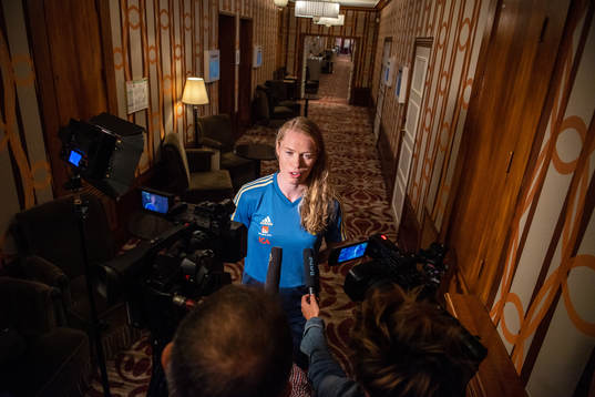 Goalkeeper Hedvig Lindahl of Sweden