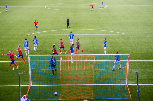 Holmbert Aron Briem Fridjonsson of Aalesund celebrates