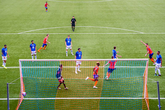 Holmbert Aron Briem Fridjonsson of Aalesund scores the 2-0