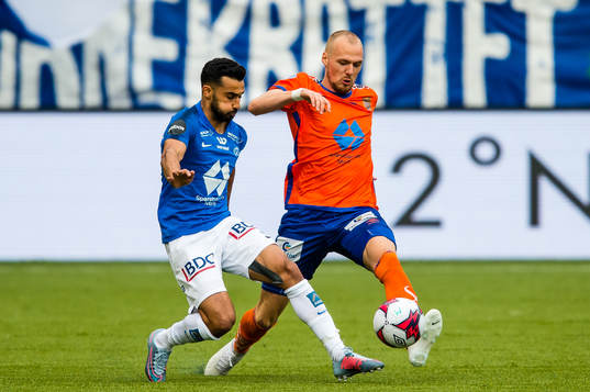 Etzaz Muzafar Hussain of Molde and Aron Elis Thrandarson of