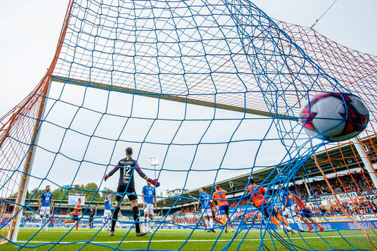 Holmbert Aron Briem Fridjonsson of Aalesund scores the 2-0