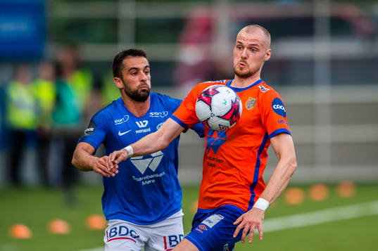 Christopher Rasmus Nilsson Telo of Molde and Aron Elis