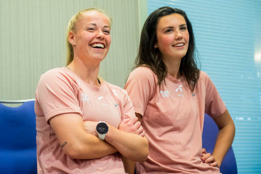Therese Sessy Åsland and Ingrid Syrstad Engen of Norway