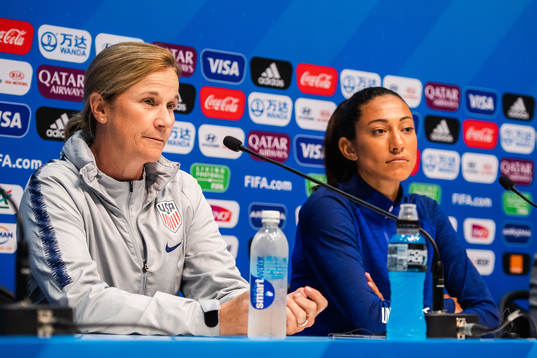 Jillian Ellis, Head coach and Christen Press of USA