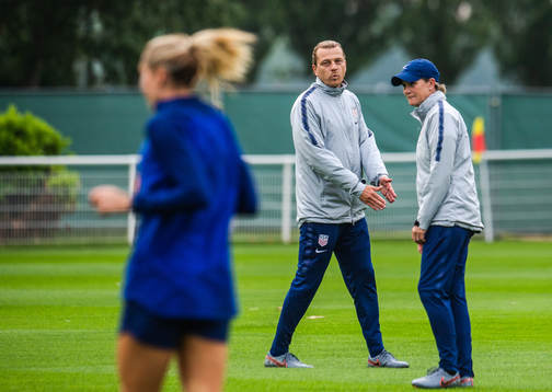 Jillian Ellis, head coach and assistant coach Tony