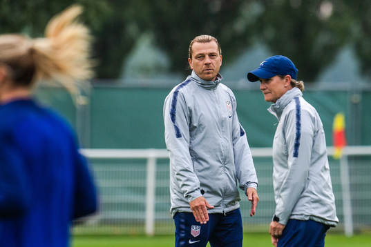 Jillian Ellis, head coach and assistant coach Tony