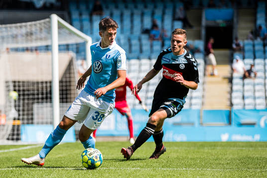 Malmö FFs Laorent Shabani och Sönderjyske Stefan
