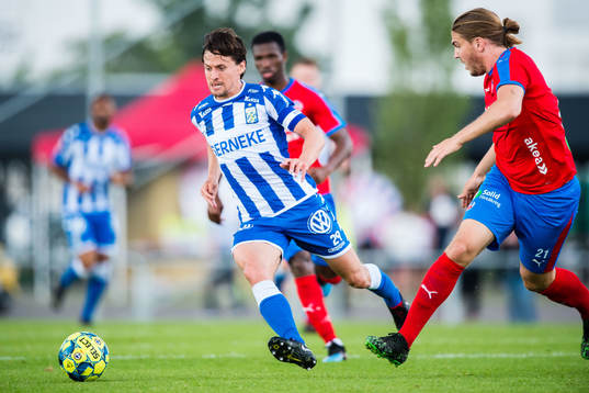 IFK Göteborgs Lasse Vibe och Helsingborgs Charlie Weberg