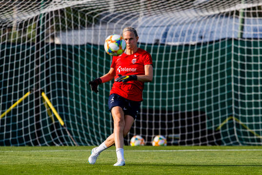 Goalkeeper Ingrid Hjelmseth of Norway