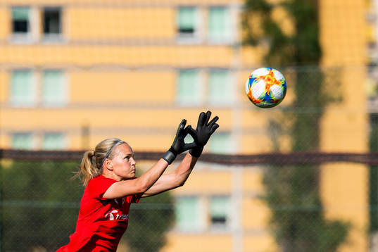 Goalkeeper Ingrid Hjelmseth of Norway