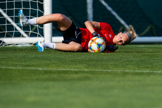 Goalkeeper Ingrid Hjelmseth of Norway