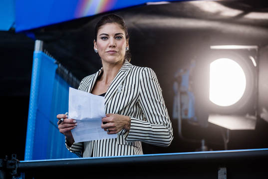 Hope Solo in the stands