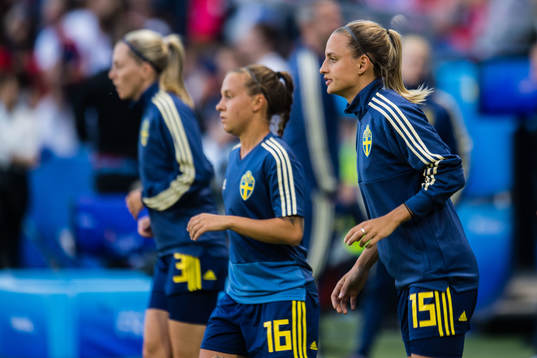 Nathalie Björn and Julia Zigiotti Olme of Sweden