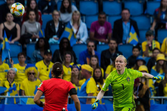 Goalkeeper Hedvig Lindahl of Sweden