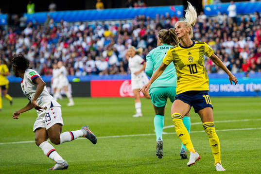 Sofia Jakobsson of Sweden looks dejected