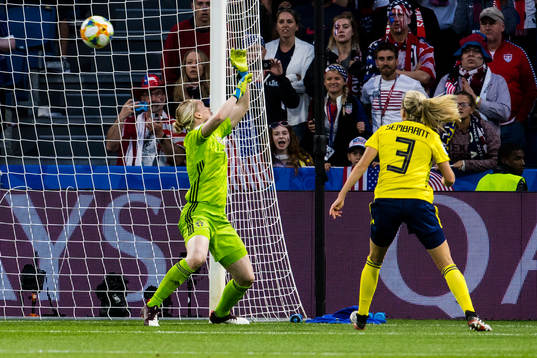 Goalkeeper Hedvig Lindahl of Sweden