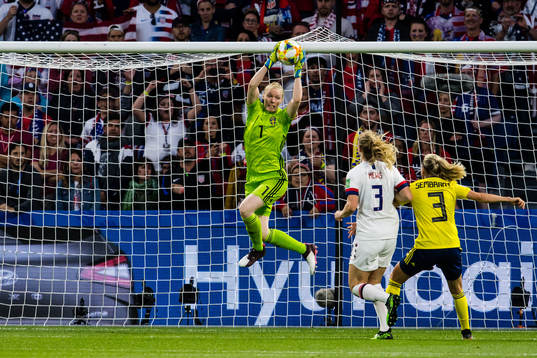 Goalkeeper Hedvig Lindahl of Sweden