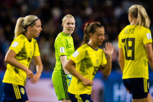 Goalkeeper Hedvig Lindahl of Sweden