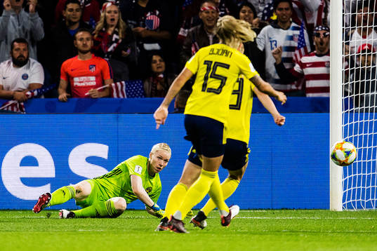 Goalkeeper Hedvig Lindahl of Sweden