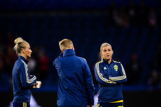 Sofia Jakobsson, Nilla Fischer and Olivia Schough of Sweden