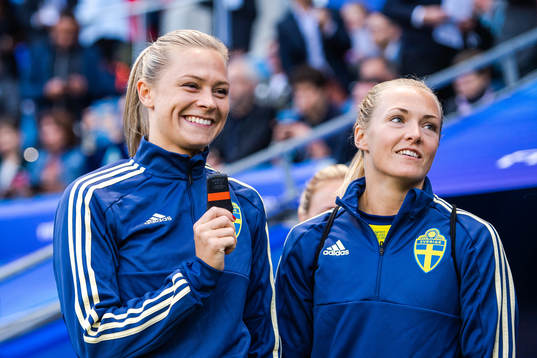 Fridolina Rolfö and Magdalena Eriksson of Sweden