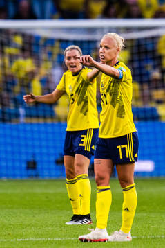 Linda Sembrant and Caroline Seger of Sweden