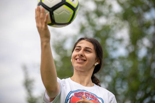 Firmesk Kakai på Eskilstuna Uniteds sommarlovsfotboll