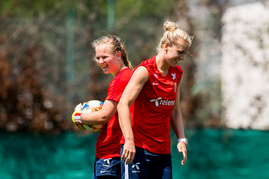 Goalkeeper Oda Maria Hove Bogstad and Elise Hove Thorsnes