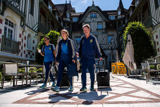 Anna Anvegård and Peter Gerhardsson, Head coach of Sweden