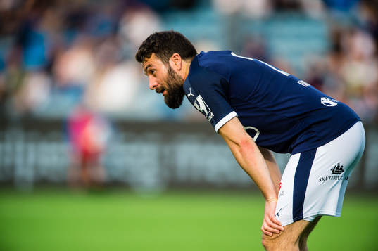 Mounir Hamoud of Strømsgodset looks dejected