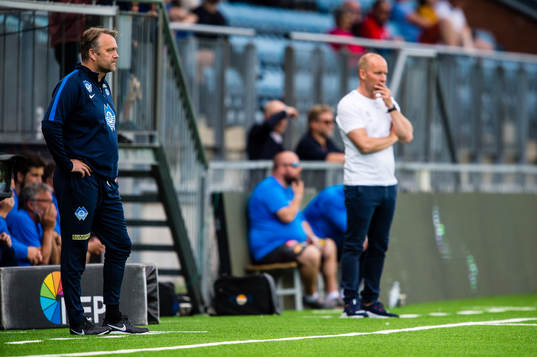 Erling Moe, head coach of Molde,  and Henrik Pedersen, head