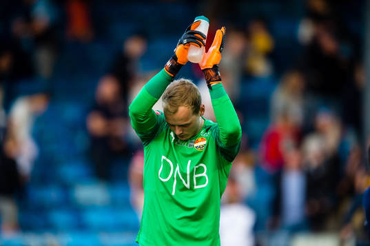 Viljar Røsholt Myhra of Strømsgodset looks dejected