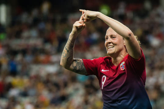 Isabell Lehn Herlovsen of Norway celebrates