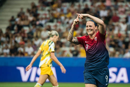 Isabell Lehn Herlovsen of Norway celebrates