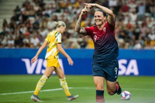 Isabell Lehn Herlovsen of Norway celebrates