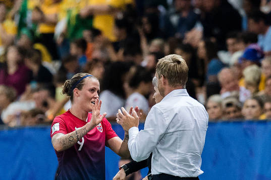 Isabell Lehn Herlovsen and Martin Sjögren, head coach of