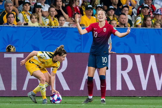 Caroline Graham Hansen of Norway looks dejected