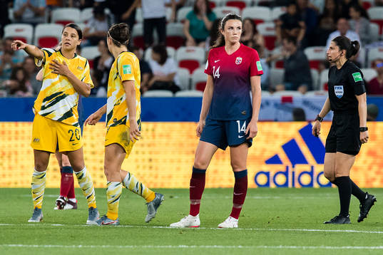 Ingrid Syrstad Engen of Norway looks dejected