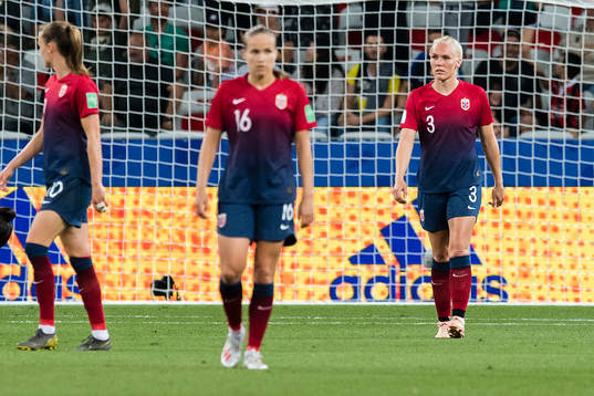 Maria Thorisdottir of Norway looks dejected