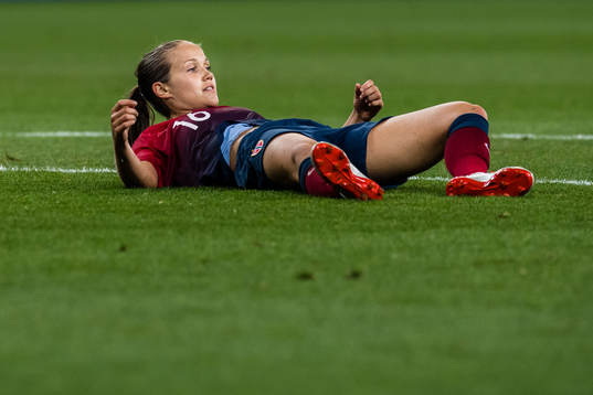 Guro Reiten of Norway looks dejected