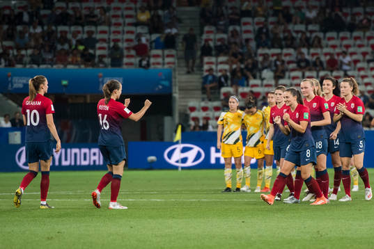 Guro Reiten of Norway celebrates